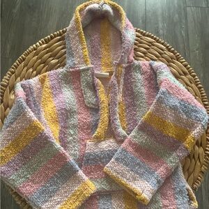 Striped Multicolor Hooded Sweater